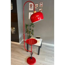 Normadia Kırmızı Hareketli Lambader, Modern Metal Tasarım, Oturma ve Çalışma Odası Dekoru