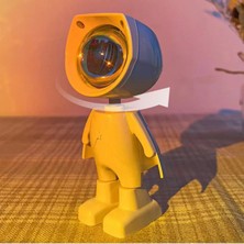Normadia Dimlenebilir Beyaz Astronot Gün Batımı Efektli USB Lamba, Sıcak Atmosfer