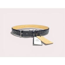 İstanbul Belt Croco Desenli Hakiki Deri Erkek Kemer – 3,5 cm – Klasik & Şık Tasarım – Renk ve Boy Seçenekleri