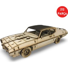 Algwood Pontiac Gto Klasik Spor Araba Ahşap Maket Kiti – 212 Parça 3D Puzzle Büyük Boy Amerikan Muscle Car
