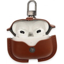 Marsilyan Airpods 3 (3.nesil) Çanta Deri Kılıf - Taba