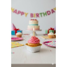 Dodomar Beyaz Cupcake Kapsülü Içi Metalize Gold 25'li - Kek ve Cupcake Sunum Kapsülü