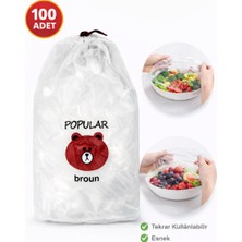 100 Adet Hijyenik Gıda Koruma Saklama Bonesi [ Tencere, Tabak, Kase ]