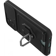 Marsilyan Xiaomi Poco M5 Kılıf Zuma Kartvizitli Yüzüklü Silikon - Siyah