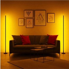 Normadia 2'li Dekoratif Köşe LED Lambader, Rgb Renkli Işık Sistemi, Modern Tasarım