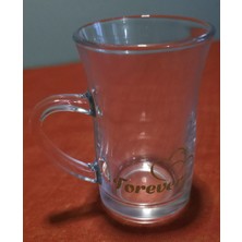 Paşabahçe Kalıcı Vinil Desenli Kulplu Çay Bardağı