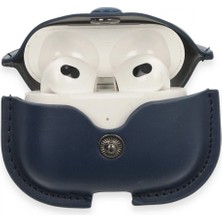 Marsilyan Airpods 3 (3.nesil) Çanta Deri Kılıf - Lacivert