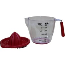 abnturk Kırmızı Narenciye Sıkacağı ve Ölçü Kabı