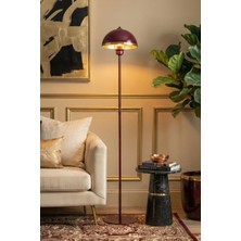 Normadia Modern Bordo Metal Lambader, Oturma ve Yatak Odası Için Şık Aydınlatma