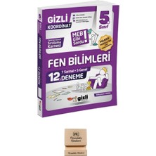 Gizli Yayınları Gizli 5. Sınıf Fen Bilimleri 12'li Deneme-Meb Gibi Sordu + Telefon Standı