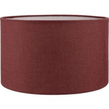 Normadia Bordo Lambader, 35 cm Çap, Şık ve Sade Kumaş Silindir Tasarımı