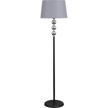 Normadia Modern Siyah Krom Metal Lambader, Yatak Odası ve Salon Için Şık Aydınlatma