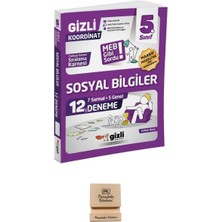 Gizli Yayınları Gizli 5. Sınıf Sosyal Bilgiler 12'li Deneme-Meb Gibi Sordu + Telefon Standı