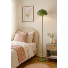 Normadia Yeşil Renkli Mantar Tasarımlı Şık Lambader, Salon ve Yatak Odası Dekoru