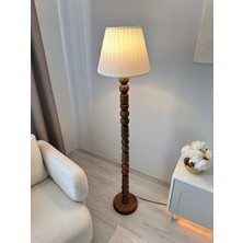 Normadia Şık Ahşap Lüx Lambader 7 cm Çap Ceviz Renkli