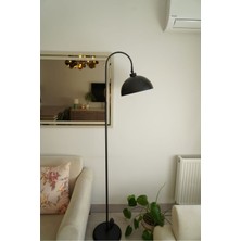 Normadia Siyah Içi Beyaz Oynar Başlıklı Dekoratif Mantar Lambader