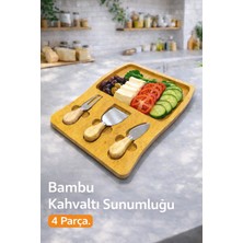 4parça Kahvaltı Meyve Servis Sunumluk Seti, Ölçüsü 35X25 cm