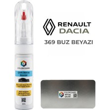 COLORGUARD Renault-Dacia 369 Buz Beyazı İğneli ve Fırçalı Özel Tasarım Şişe Rötuş Boyası ve Profesyonel Rötuş Çeliği Seti