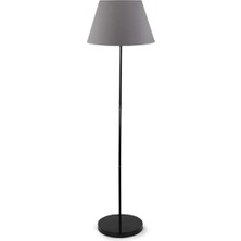 Normadia Modern Siyah Metal Ayaklı Antrasit Lambader 7308