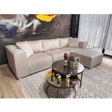 Erduran Mobilya Angelo 4 Modül Sırt Minderli Köşe Koltuk Takımı