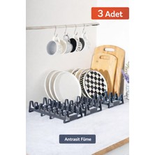 Mutfak Köşesi 3 Adet 7 Bölmeli Dolap Içi Tencere Kapak ve Tabak Düzenleyici, Kurutmalık, Organizer