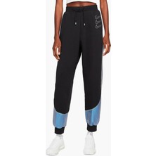 Nike Sportswear Fleece Graphic Womens Joggers Kadın Eşofman Altı Siyah Metalik Mavi