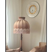 Normadia Şık Ayışığı Abajur Lambader, Bal Köpüğü Rengi, Zarif ve Modern Tasarım