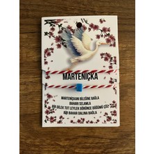 Gülümse Gel 1 Kart Marteniçka Mart Dilek Bilekliği Kırmızı Beyaz Bahar Bileklik 2'li Şans Bilekliği