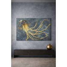 Artease Modern Altın Denizanası Kanvas Tablo