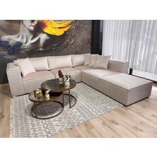 Erduran Mobilya Angelo 5 Mıdül Bayb Face 02 Sırt Minderli Köşe Koltuk Takımı