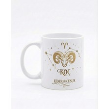 Yelkovan Studio Burçlu Tasarımlı Kupa Bardak - Astrolojik Yıldız Haritası Temalı Seramik Kupa | Yelkovanstudio