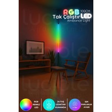 Normadia Rgb LED Abajur Aplik, Uzaktan Kumandalı, 16 Renkli, 4 Animasyonlu, Gece Lambası