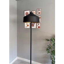 Normadia Siyah Metal Lambader, Modern Dekoratif Zemin Lambası, Oturma ve Çalışma Alanı