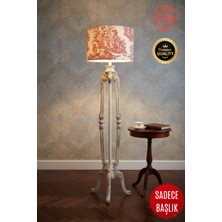 Normadia Vintage Toile De Jouy Desenli Şık Lambader Başlığı