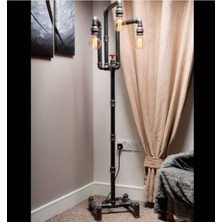 Normadia Şık ve Modern Salon Dekoratif Boru Ayaklı Aydınlatma Lambası