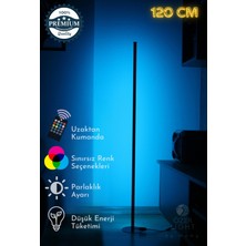 Normadia Şık Köşe Dekoratif LED Lambader, Rgb Renkli Kumandalı, 120 cm