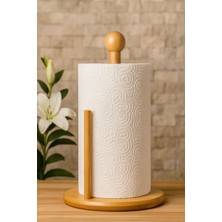 Mutfak Köşesi Lona Bambu Kağıt Havluluk – Doğal Ahşap Stand, Mutfak Tezgahı Kağıt Havlu Tutacağı, Peçetelik