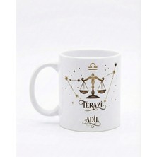 Yelkovan Studio Burçlu Tasarımlı Kupa Bardak - Astrolojik Yıldız Haritası Temalı Seramik Kupa | Yelkovanstudio