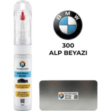 COLORGUARD BMW 300 Alp Beyazı İğneli ve Fırçalı Özel Tasarım Şişe Rötuş Boyası ve Profesyonel Rötuş Çeliği Seti