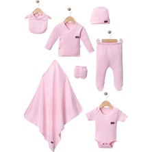 Uko Baby Ribana Pamuklu 7 Parça Yenidoğan Hastane Çıkışı & Zıbın Seti