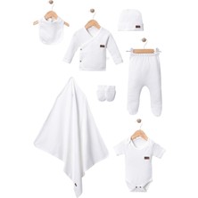 Uko Baby Ribana Pamuklu 7 Parça Yenidoğan Hastane Çıkışı & Zıbın Seti