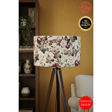 Normadia Vintage Çiçekli El Yapımı Lambader Başlığı, Şık ve Renkli Tasarım