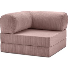 Home Decor Modüler Köşe Minderi 100X100  Fitilli Kadife, Rahat, Dayanıklı, Çok Amaçlı Yer Minderi