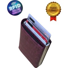Basarideri Hakiki Deri Otomatik Mekanizmalı Rfid Korumalı Erkek Kartlık Cüzdan