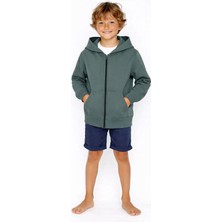 Coupon Çocuk Fermuarlı Kapüşonlu Sweatshirt