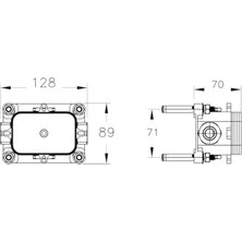 Skygo Duş Başlığı Strato 2f Duş Başlığı, Sıva Altı Grubu, Krom