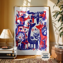 Persona Istanbul Artificial Collection "primitive Tales" - Soyut Folklorik Poster (Çerçevesiz)