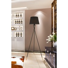Normadia Şık Siyah Tripod Ayaklı Dekoratif Salon Lambası