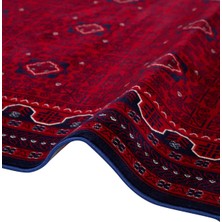 Leiva Home Otantik Kadife Bambu Premium Sık Dokuma Yumuşak Kaymaz Afgan Salon Halısı