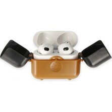 Marsilyan Airpods 3 (3.nesil) Basmalı Kılıf - Kahverengi-Siyah
